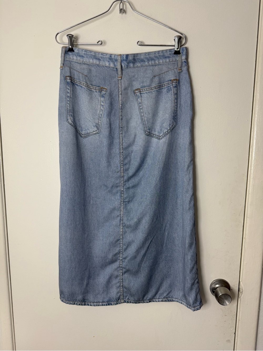 Rag & bone Miramar liquid faux denim midi skirt. 28 - Picture 5 of 7